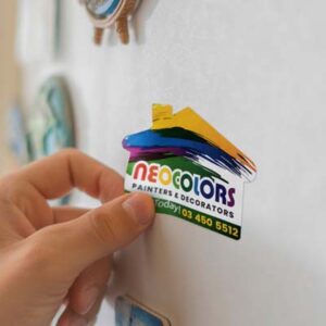 The Trends AD Labels 70 x 50 is a house shaped standard sized permanent vinyl adhesive label.  UV & solvent resistant.  In White or Clear. 