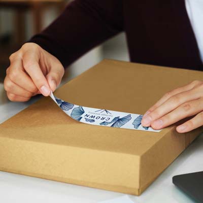 The Trends AD Labels 250 x 50 are a standard sized permanent vinyl adhesive labels.  Available in Clear or White and includes full colour printing the price.  UV resistant. 