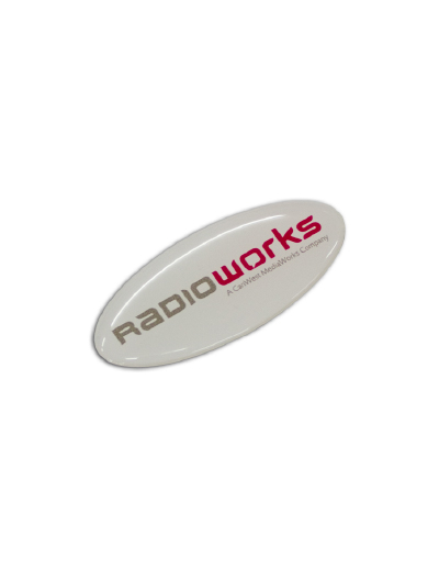 The Trends Collection Resin Coated Labels 55 x 24 Oval are resin coated adhesive labels suitable for permanent branding.  Available in 4 colours.  Branded labels.
