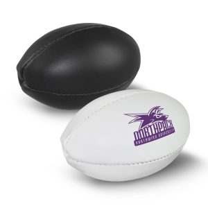 The Trends Collection Mini Rugby Ball inflatable mini rugby ball.  Available in 2 colours.  Pad printing available.  Great sports promotional product.