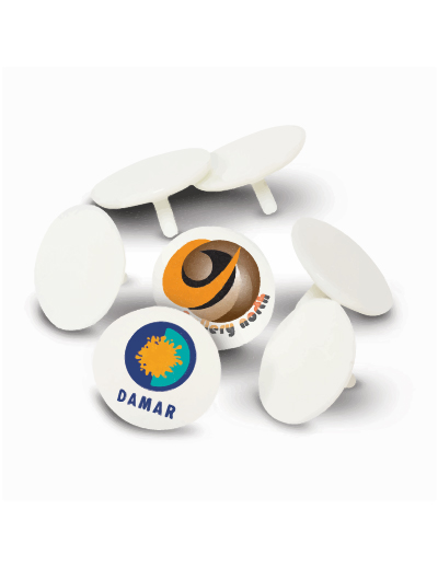 100648 Trends Plastic Golf Ball Marker - Promotrenz The Trends Plastic Golf Ball Marker is a lost cost plastic golf ball marker. In White and branding available. Great golf promotional product.