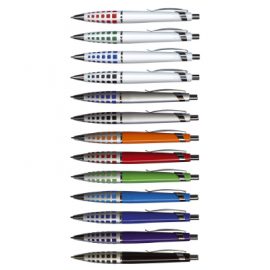 The Trends Collection Madison Pen is a retractable brass barrel ball pen with soft rubber inserts in grip.  Engraves to Brass Colour.  12 colours available.