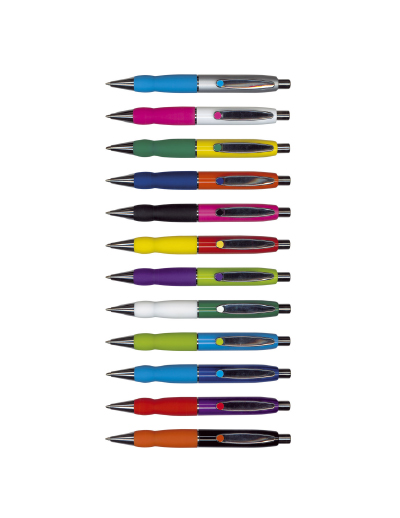 101117 Trends Collection Turbo Mix and Match The Trends Collection Turbo Mix and Match is a retractable brass barrel ball pen with a soft rubber grip. 1452 colour combos. Great promo product.