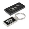 The Trends Laser Etch Metal Key Ring is a metal key ring with aluminium finish.  Laser Engraving.  Great branded metal key rings.