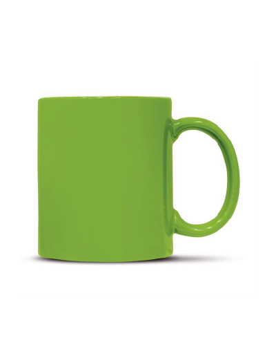 The Trends Collection Arabica Coffee mug is a 300ml D Handle stoneware coffee mug. White inside, colour outside. Great branded promotional drink ware.