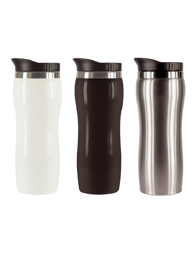 The Trends Collection Columbia Thermal Mug is a 400ml thermal mug. In White, Black and Silver. Great branded promotional thermal drinkware.