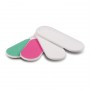 The Trends Collection Swivel Nail Care Kit contains 4 nail files & buffers in fold away kit.  In White.  Great branded promotional beauty product.