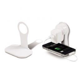 The Trends Collection Cell Phone Charger Stand is a handy stand that holds a cell phone whilst charging.  Fold to compact size.  Great practical branded promotional products.