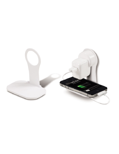 The Trends Collection Cell Phone Charger Stand is a handy stand that holds a cell phone whilst charging.  Fold to compact size.  Great practical branded promotional products.
