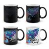 The Trends Chameleon Coffee Mug is a 300ml thermochromic coffee mug.  Sublimation printing available.  Great branded novelty promotional product.