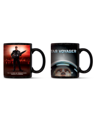 105645 Trends Black Hawk Coffee Mug - Promotrenz The Trends Black Hawk Coffee Mug is a 300ml stoneware coffee mug. Sublimation printed. Great branded promotional coffee mug product.