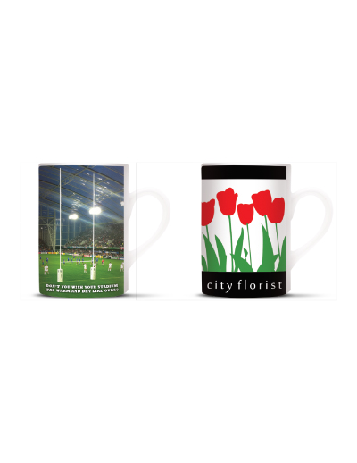105647 Trends Collection Roma Coffee Mug - Promotrenz The Trends Roma Coffee Mug is a 300ml slimline stoneware coffee mug. Dishwasher Safe. Great branded coffee mug for hospitality & corporate gifts.