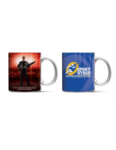 105832 Trends Collection Cybertron Coffee Mug - Promotrenz The Trends Collection Cybertron Coffee Mug is a 330ml sublimated coffee mug with a unique silver coating. Dishwasher safe. Available in silver. Great promo product.