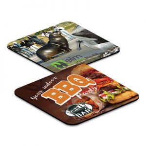 The Trends Flexi Coaster is a flexible, anti-slip rubber backed coaster. Reusable. Great branded, sublimated drinkware & hospitality product.