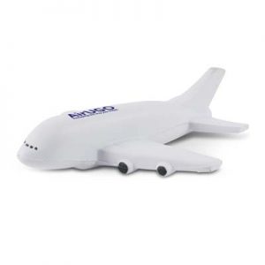 The Trends Stress Plane is a plane shaped anti stress toy made from P.U.  Available in White with Black Trim.  Great branded anti stress promotional product.