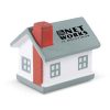 The Trends Stress House is a house shaped anti stress toy made from P.U.  In Grey with Red Trim.  Great branded promo anti stress product.