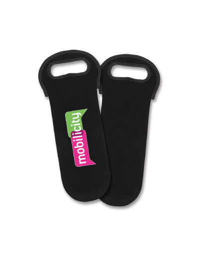 The Trends Neoprene Wine Cooler Bag is a neoprene carry bag for keeping a wine bottle cool in transit. Great branded corporate promo product.