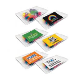 The Trends Collection Rainbow Jelly Beans are 30gm of high quality, NZ made jelly beans - assorted colours. Great branded corporate gift or promo products.