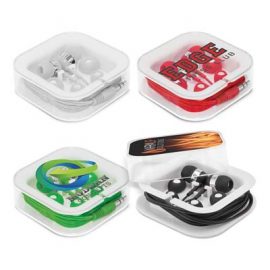 The Trends Helio Ear Buds are a premium set of ear buds in a gift box with choice of 3 bud sizes. 4 colours. Great branded promo product