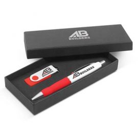 The Trends Turbo Gift Set is a stylish gift set with a pen and 4gb flash drive.  Mix n match.  Great branded promotional or corporate gift product.