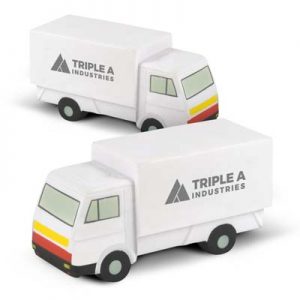 107049 TRENDS Stress Small Truck The Trends Stress Small Truck is a small truck shaped anti stress toy made from P.U. White with Grey. Great branded stress promo product.