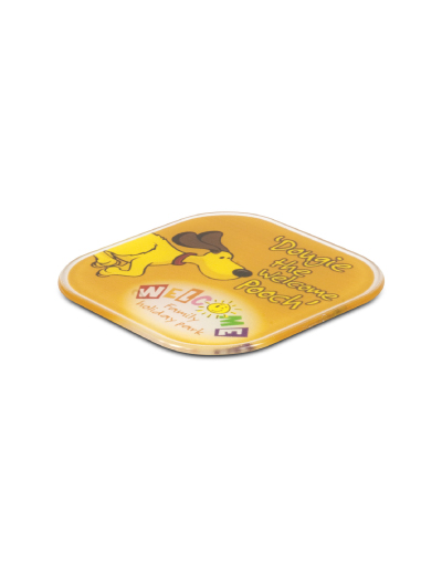 The Trends Collection Clarion Coaster is a plastic coaster with smart frosted finish.  Frosted Clear.  Great branded promotional hospitality products.