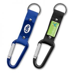 107107 TRENDS Carabiner Key Ring The Trends Carabiner Key Ring is a woven polyester key ring with carabiner. 2 colours. Great branded practical promotional product.
