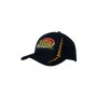 Headwear Professionals Breathable Poly Cap Twill with Small Check Patterning -4010-Black-gold