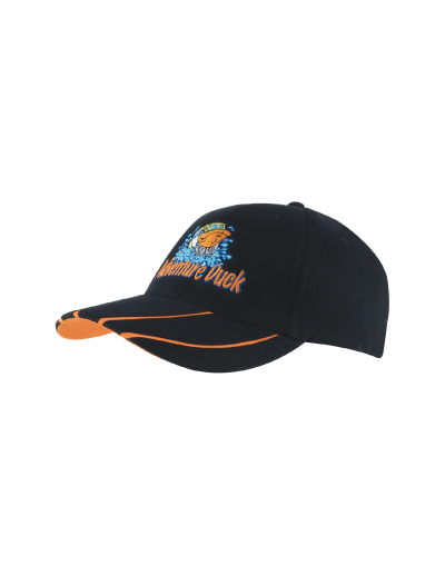 Headwear Professionals Brushed Heavy Cotton Cap with Hi-Vis Peaks
