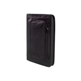 The Legend Life Microfibre Compendium has an A4 lined writing pad, credit card and pen holders and 2 document holders.  Black.  Great branded compendiums & portfolios.