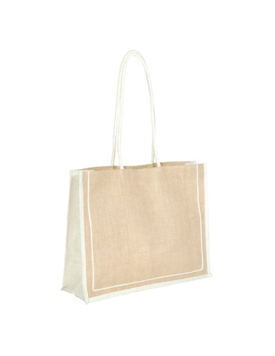 PA_1169 Legend Life Eco Jute Shoulder Bag The Legend Life Eco Jute Shoulder Bag is made from 100% natural jute and comes in a Natural colour with Cream or Black. Great branded jute bags & eco friendly promotional products.
