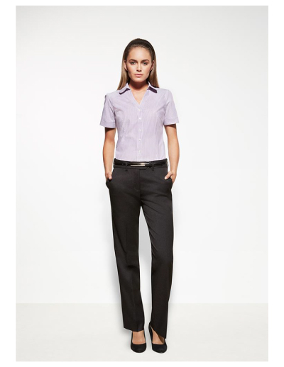 The Biz Corporates Womens Adjustable Waist Pant is a 92% polyester, 8% bamboo with a hidden elastic waist and deep front side pockets. Available in 3 colours. Sizes 4-30.
