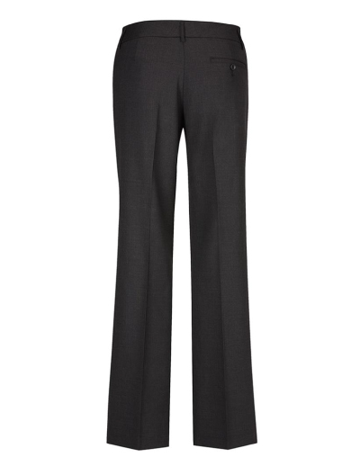 The Biz Collection Relaxed Fit Straight Leg Pant is a 55% Polyester, 43% Wool, 2% Elastane.  Available in 3 colours. Sizes 4-26.
