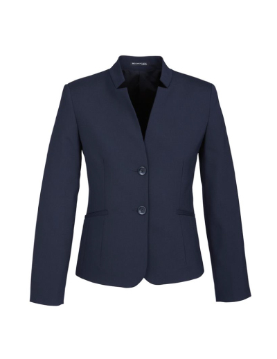 The Biz Corporates Womens Short Jacket with Reverse Lapel is a wool jacket made of 55% Polyester, 43% Wool, 2% Elastane. Available in 3 colours. Sizes 4-26.