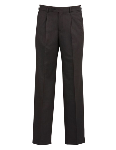 The Biz Corporates Mens One Pleat Pant Regular is a cool stretch pant  made of 92% Polyester 8% Bamboo Charcoal. Available in 3 colours. Sizes 77R-102R.