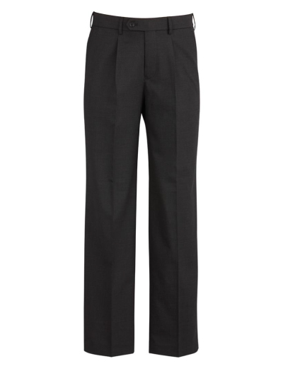 The Biz Corporates Mens One Pleat Pant Regular is a warm wool blend pant  made of 55% Polyester, 43% Wool, 2% Elastane. Available in 3 colours. Sizes 77R-122R.