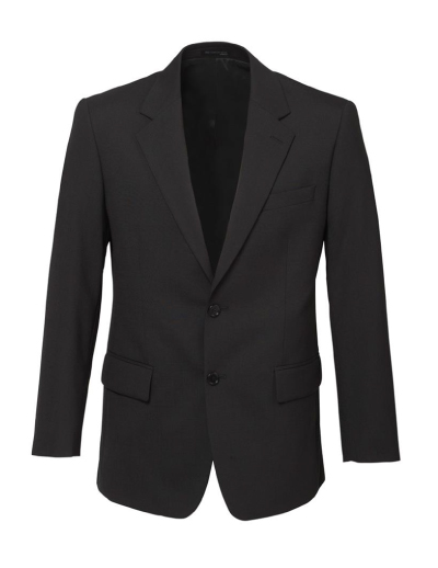 The Biz Corporates Mens 2 Button Jacket is a warm wool blend jacket made of 55% Polyester, 43% Wool, 2% Elastane. Available in 3 colours. Sizes 87R - 142R.