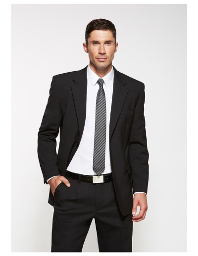 Biz-Corporates-Mens-2-Button-Jacket-wool-84011-worn The Biz Corporates Mens 2 Button Jacket is a warm wool blend jacket made of 55% Polyester, 43% Wool, 2% Elastane. Available in 3 colours. Sizes 87R - 142R.