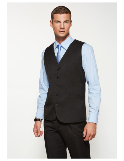 The Biz Corporates Mens Long Line Vest is made from cool stretch plain suiting.  92% polyester. Available in 3 colours. Sizes 87R - 142R.