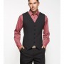The Biz Corporates Mens Peaked Vest Knitted Back ia a Wool blend made of 55% Polyester, 43% Wool, 2% Elastane. Available in Black. Sizes 87R - 142R.