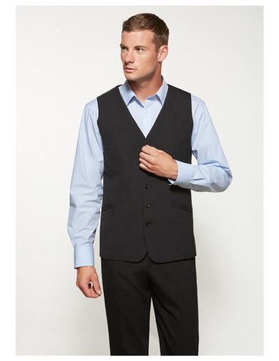The Biz Corporates Mens Longline Vest is a warm wool blend made of 55% Polyester, 43% Wool, 2% Elastane. Available in 3 colours. Sizes 87R - 142R.