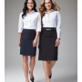 The Biz Collection Ladies Classic Knee Length Skirt is a relaxed fit, single black inverted pleat skirt.  3 colours.  Great office workwear from Biz Collection.