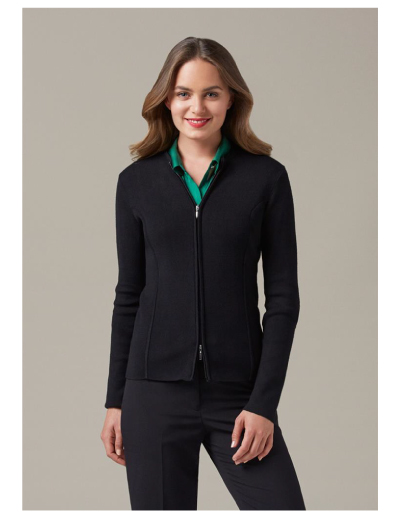 The Biz Collection Ladies 2-Way Zip Cardigan is a modern fit, 2 way zip cardigan.  3 colours.  Great work cardigans from Biz Collection.
