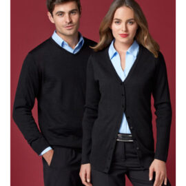 The Biz Collection Ladies Milano Cardigan is a semi fitted, 50% wool cardigan. 3 colours. XS - 3XL. Great work cardigans from Biz Collection.