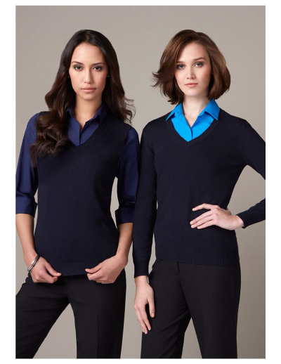 The Biz Collection Ladies V-Neck Pullover is a modern fit, viscose/nylon pullover.  3 colours.  Great branded v-neck pullovers from Biz Collection.