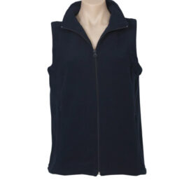 The Biz Collection Ladies Plain Microfleece Vest 100% polyester low pill fleece. Available in Black & Navy. sizes 8-24.