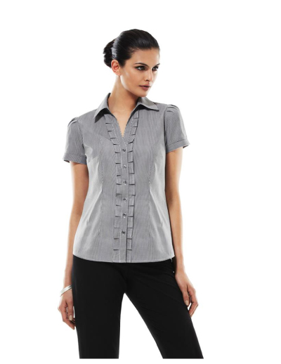 Biz Collection Ladies Edge Short Sleeve Shirt