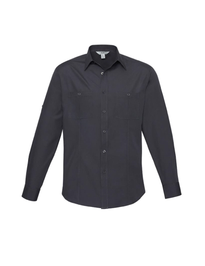 The Biz Collection Mens Bondi Long Sleeve Shirt is 65% Polyester, 35% cotton. A classic fit shirt.  Available in 4 colours. Sizes XS-3XL,5XL.