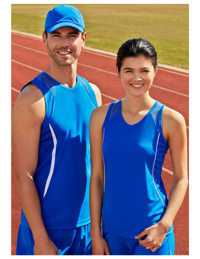 The Biz Collection Ladies Razor Singlet is made from 100% Biz Cool Polyester sports interlock.  8 colours.  Great branded sports singlets & sportswear.