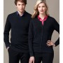 The Biz Collection Ladies Origin Merino Cardigan is a 100% Merino Wool, modern fit cardigan.  Black.  Great merino garments from Biz Collection.